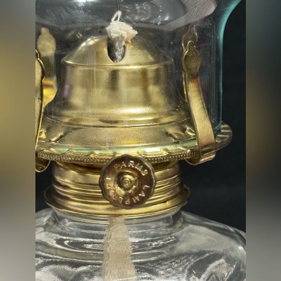 Vintage LampLight Farms Oil Lamp Clear Glass Base Horse & Buggy Design - Picture 7 of 12